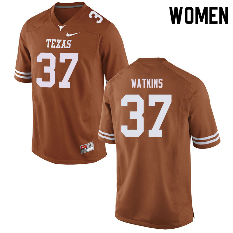 Women #37 Jaren Watkins Texas Longhorns College Football Jerseys Sale-Orange